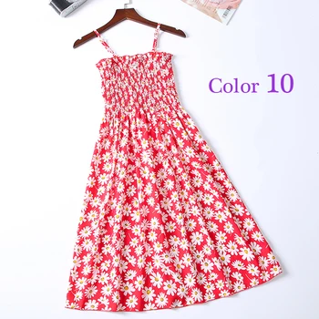Ir 2021. Korejas Šifona Vasaras Pludmales Ziedu Kleitu Sundress Maxi Dāmas Siksniņa Elegants Kleitas Bez Piedurknēm, Sieviešu Vestido Kleita Drēbes