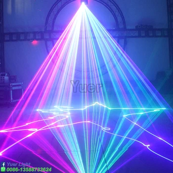 Ir 2021. RGB Viena Galva Pilna Krāsu Skenēšanas Lāzera Projektoru Disco Posmā Spēkā Modeli Lāzera Gaismas DJ, Bārs Puse Iekštelpu Kāzu