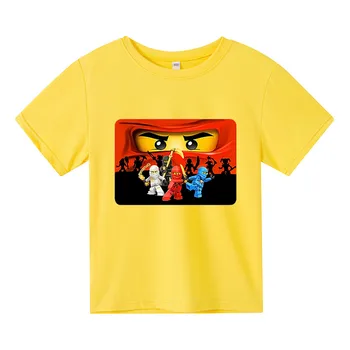 Ir 2021. Vasaras Anime Multfilmu Tee Puiku Drēbes Bērniem jauki Ninja Drēbes Ninjago T-Krekls Bērnu Apģērbu Zēnu, Meiteņu Krekls