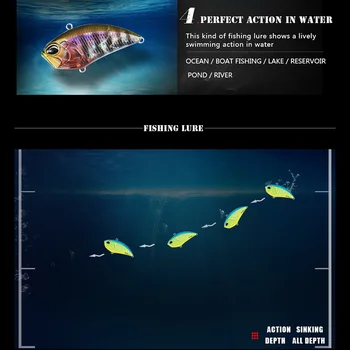 Ir 2021. Vibrācijas Zvejas Vilinājums Svaru 13g 52mm Pilnas Ūdens Piederumi VIB Lures Zivju Pêche Risināt Velcēšanas Kloķa Mākslīgo Ēsmu
