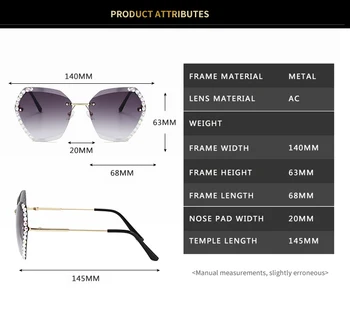 Ir 2021. Vintage Retro Saulesbrilles Sieviešu Vīriešu Modes bez apmales Brilles Rozā Slīpums Saules Brilles Sievietēm UV400 Toņos Oculos