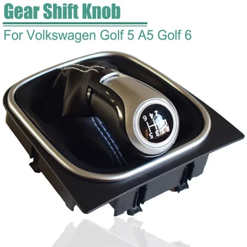 Ir 2021. VW Golf 5/6 MK5/6 Scirocco(2009) Octavia Manuālo Pārnesumu Pārslēgšanas Slēdzis ar Sviru, Stick Pildspalvu 5 6 Ātrumu Rokas Bumbu Auto Stils