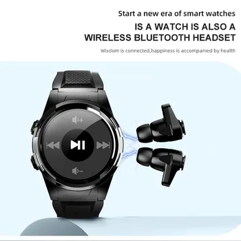 Ir 2021. Vīriešu Smart Skatīties Pilnu Touch Pieaugušo Sporta Fitnesa Tracker TWS Bluetooth Austiņas Combo, Sirdsdarbības, Miega Uzraudzības Pulkstenis