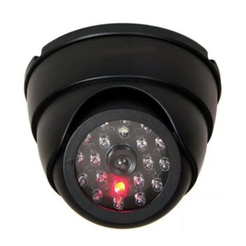 Ir 2021. Āra CCTV Viltus Simulācijas Dummy Kameras Mājas Apsardze, Drošības Dome Mini Kameras Mirgo LED Gaismas Viltus Kameru Melns