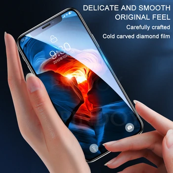 Izliektās Pilnībā Segtu Stikla, uz iPhone 11 Pro XS MAX XR X Screen Protector Rūdīts Stikls iPhone 7 8 6 6s Plus 11 Stiklu Plēves