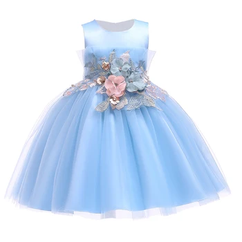 Izsmalcinātu Ziedu Meitene Apģērbs 3-8y Meitene Princese Kleita Meitenēm Apģērbu Valkāt Tērpu Halloween, Ziemassvētku Puse Drēbes Tutu
