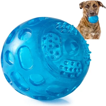 Izturīgs Suns Pīkstošs Bumbu Pet Čīkstēt Košļāt Bouncy Bumbu, Gumijas netoksisks Suns Sakost Rotaļlietas Kucēns Ieneses Mācību Spēlējot Interaktīvās Rotaļlietas