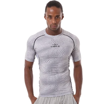 J1815-Treniņu fitnesa vīriešiem ar Īsām piedurknēm t krekls vīriešiem siltuma muskuļu kultūrisms valkāt Elastīgās kompresijas Slim izmantot apģērbi
