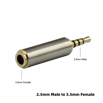 Jack 3,5 mm uz 2,5 mm Audio Adapteri 2,5 mm Vīriešu 3.5 mm Sieviešu Spraudsavienojumu Aux Skaļruņa Kabelis Stereo Austiņas Austiņas ar Mikrofonu