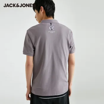 JackJones Vīriešu COOLMAX Kokvilnas Izšuvumi Savukārt Apkakle Īsām piedurknēm Polo Krekls|220306043