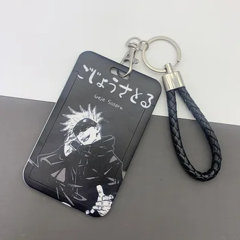 Japānas Anime Jujutsu Kaisen ABS Autobusu Bankas Kartes Turētāju Studentu Keychain Kartes Gadījumā Cosplay Segtu Kulons Prop Dekoru Xmas Dāvanas