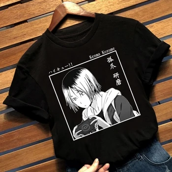 Japānas Haikyuu Anime Sieviešu T Krekls Topi, t-veida, Kenma Kozume Tee kreklu Cosplay Īsām Piedurknēm Gadījuma Sieviešu T Punk Drēbes