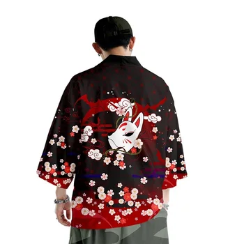 Japāņu Kimono Cilvēks Yukata Samurai Apģērbs Vīriešu Kimono Jaka Jaka Japāņu Kimono Cilvēks Streetwear Stila Haori Vīriešu KK2025