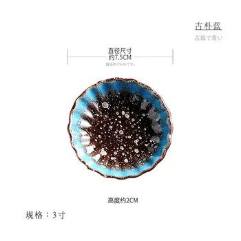Japāņu Retro Ziedu Mazās Keramikas Plāksnes, Suši, Uzkodas, Ēdieni, Virtuve, Etiķis, Garšvielas Šķīvītis Sadzīves Dinnerware