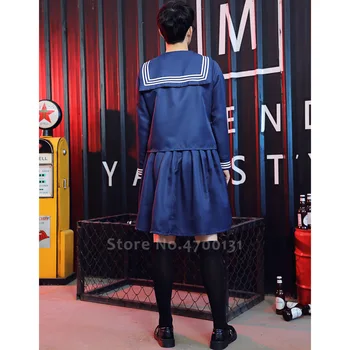 Japāņu Stila Jūrnieks Navy Vienotus Gothic Vīrieši Sievietes Puses Anime Cosplay Kostīmu Students Skolas JK Uzvalka T-krekls Kroku Svārki