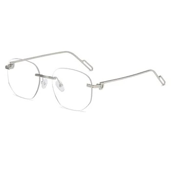 JASPEER Nelegālo Vīriešiem bez apmales Brilles Luksusa Zīmolu Dizainera Kvadrātveida Saules Brilles Sievietēm Slīpumu, Žalūzijas, Bezrāmju Brilles UV400