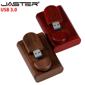JASTER jaunas koka+ liekami USB 3.0 flash drive pendrive 4GB 16GB 32G 64GB, 128GB U diska dāvanu (bezmaksas custom logo ) 2 in 1 interfeiss