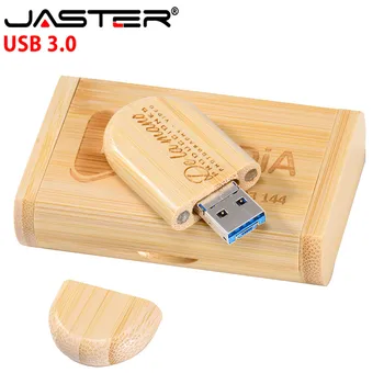 JASTER jaunas koka+ liekami USB 3.0 flash drive pendrive 4GB 16GB 32G 64GB, 128GB U diska dāvanu (bezmaksas custom logo ) 2 in 1 interfeiss