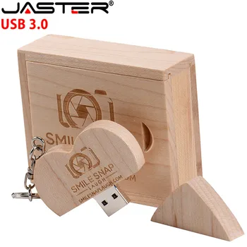 JASTER sirds formas usb3.0 iepakošanas kastes USB flash drive pendrive 4GB 16GB 32GB 64GB 128 fotogrāfija dāvanu pielāgojama bezmaksas LOGO