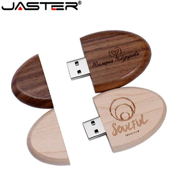 JASTER trasporto LOGO nuovo di zecca caso di legno USB flash drive 4gb 16gb32gb64GB memoria di del bastone fotografia del regalo
