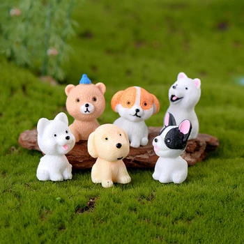 Jauki Suņu Auto Ornaments, Ģimenes Apdare Mini Gudrs Sveķu Bobblehead Suns Pavirša Smieklīgi Kucēns Rotaļlietas Apdares Paneļa Cute Rotaļlietas