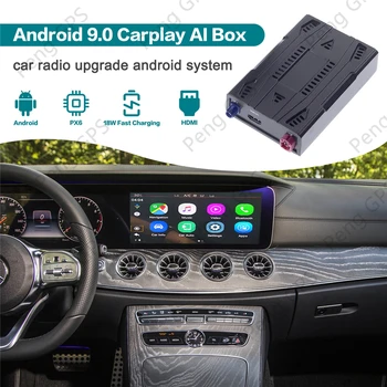 JAUNA Apple Bezvadu CarPlay AI Box Android Auto par Mercedes Benz Universāli Auto Android Multimediju Atskaņotāju Box Android 9.0 Sistēma