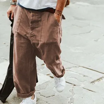 Jauna Rudens Vīriešiem Gadījuma Bikses Joggers Streetwear Tīrtoņa Krāsu Zaudēt Korejas Modes Gadījuma Bikses Vīriešiem Ir 2021. Pantalones Hombre