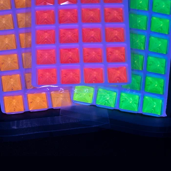 Jauna Tipa Neona Luminiscences 5 Krāsas Princese Kvadrātveida Stikla Kristāla Plakana Aizmugurējā Stikla Rhinestones Piešūt Akmens, Auduma Apdare