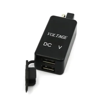Jaunas Auto Vadu Dual USB 12-24V 3.1 Ātrās Uzlādes Adapteri Mobilo Telefonu, MP3 Ātrās Uzlādes Ātrums Lādētāju Voltmetrs Universal