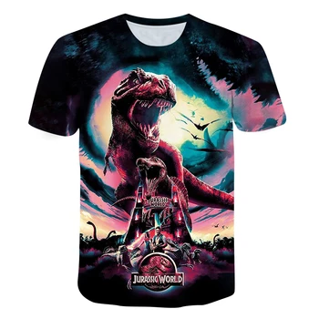 Jaunas Multfilmas Dinozauru Tees Iespiesti Jurassic T krekls Bērniem Zēns/Meitene dino krekls smieklīgi Harajuku Jurassic park T-krekls Zēnu Apģērbi