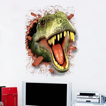 Jaunas Mājas Dekoru Atdzist 3D Dinozauru Vinila Uzlīmes Uzlīmes Park sienas Sienas Kids Istabas Dekors sienas uzlīmes, Home Deco spogulis Karstā pārdot