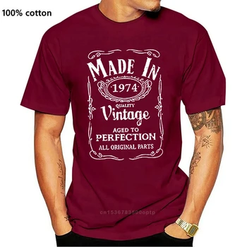 Jaunas Veikti 1974. gadā vīriešu T-Krekls Dzimis 43nd Gadu Dzimšanas dienu Vecums Klāt Vintage Smieklīgi Mens Dāvanu vīriešu top tees