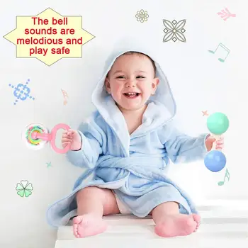 Jaundzimušo Bērnu Rotaļlietas, Roku Turēt Džinglu Kratot Bell Gredzenu, Bērnu Grabulīši Teether Izglītības Rotaļlietas 0 - 12 Mēnešiem Mazuli