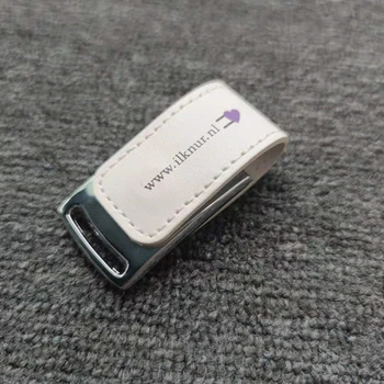 Jauni Custom Print Fotogrāfija logo Ādas USB3.0 memory stick pendrive flash