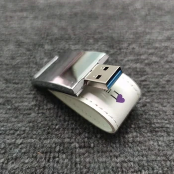 Jauni Custom Print Fotogrāfija logo Ādas USB3.0 memory stick pendrive flash
