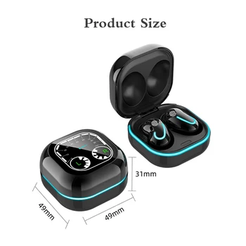 Jaunizveidoto Bluetooth 5.1 bezvadu austiņas ar mikrofonu, ūdens un sviedru izturīgs HIFI skaņas kvalitāte 3D touch