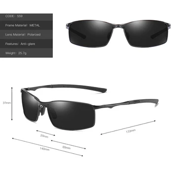 Jauno Modes 1PC Polarizētās Saulesbrilles Sporta Āra Braukšanas Saulesbrilles Vīriešiem Metāla Rāmis, Saules Brilles Vīriešiem