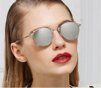 Jauno Modes SteamPunk Stila Noņemams Objektīvs Foršs Saulesbrilles Klipu Par Vintage Zīmolu, Dizainu, Saules Brilles Oculos De Sol