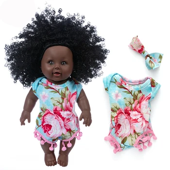 Jauns 1gb 30 cm multi style Āfrikas melnās bērnu sprādziena galvu melna āda bērnu rotaļlietas