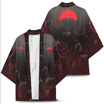 Jauns Anime Cosplay Uzumaki Akatsuki Drēbes, Kostīmi Haruno Sakura Kostīmu Kimono Unisex Īsās Piedurknes Mētelis Top Apģērbs