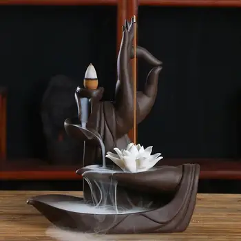 Jauns dizains Zen Keramikas Vīraka Turētājs Sālsūdenim Vīraks Degļa Dūmu Ūdenskritums vīraka kvēpināmais trauks Cerative Vīraka Kociņi Turētājs Apdare