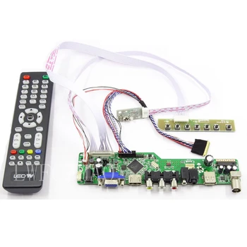 Jauns Kontroles padomes Monitoru Komplekts LP156WH2-TLEA TV+HDMI+VGA+AV+USB LCD LED ekrānu Kontrolieris Valdes Vadītāja
