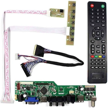 Jauns Kontroles padomes Monitoru Komplekts LP156WH2-TLEA TV+HDMI+VGA+AV+USB LCD LED ekrānu Kontrolieris Valdes Vadītāja