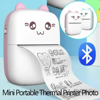 Jauns Mini Portatīvie Printeri Foto Pocket Photo Bluetooth saderīgu 200 DPI Uzlīmes Saņemšanas, Printeri, Mobilo termoprinteris