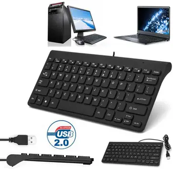 Jauns Mini Vadu Tastatūru USB 78-Atslēga Neliela Biroja Mājas Spēļu Straumēšanas Noderīgu galda DATORS, Klēpjdators, Datora Klaviatūras Piederumi