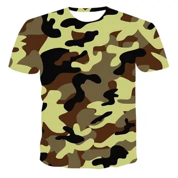 Jauns T-Krekls Vīriešu Augstas Kvalitātes Vīriešu T-Krekls Maskēties Āra Sporta Īsām Piedurknēm 3d Drukāšanas Vīriešu T-Krekls Modes Cool T -Krekls