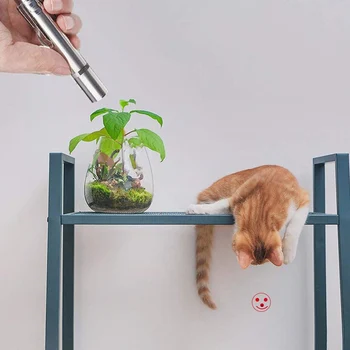Jauns USB Maksas Kaķis Rotaļlietas Radošo Funny Pet Cat Rotaļlietas LED Gaismas Rādītāju Pen Modeli, Purpura Gaismas Mini kabatas Lukturītis un Lāzera Pet Piegādēm