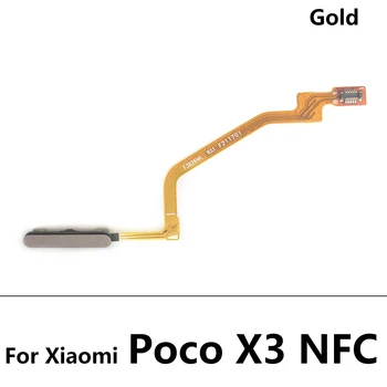 Jauns Xiaomi Poco X3 NFC Pogu Home Pieskarties pirkstu Nospiedumu IDENTIFIKĀCIJAS Sensoru Flex Kabelis Lentes Rezerves Daļas