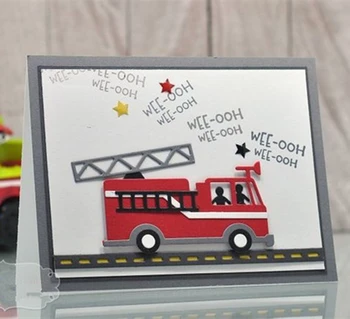 Jaunu 2020. gadam Metāla Griešanas Mirst un Scrapbooking Papīra Pieņemšanas Fire truck Spiešanu Karstā Folijas Plāksnes Rāmis Kartes Amatniecības Nav Markas