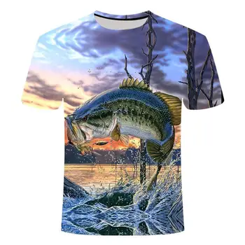 Jaunu 3d makšķeri T Krekls Atpūtas T-Krekls 3d Funny Zivis Vīriešiem Un Sievietēm Iespiests T Hip Hop T-Krekls Harajuku Āzijas Izmēri S -6xl